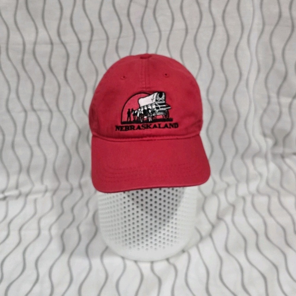 Nebraskaland Baseball Cap Red Adjustable Strap Trucker Hat
